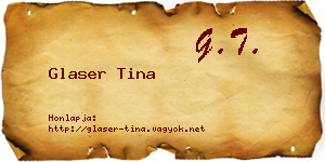 Glaser Tina névjegykártya